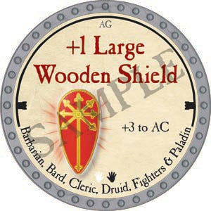 +1 Large Wooden Shield - 2020 (Platinum) - C157
