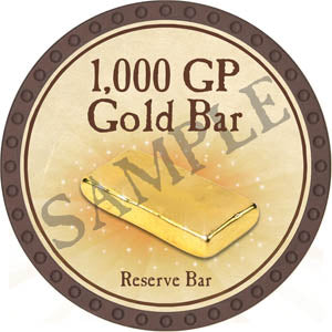1,000 GP Gold Bar - Yearless (Brown) - C155