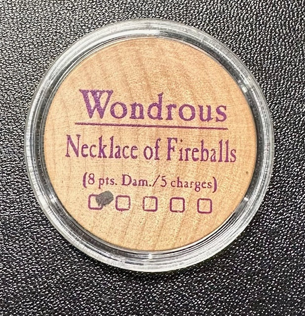 Necklace of Fireballs - 2005UR (Wooden) - 1 Charge Used - C37