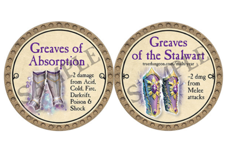 Greaves of Absorption & Greaves of the Stalwart Set (Gold) - C37