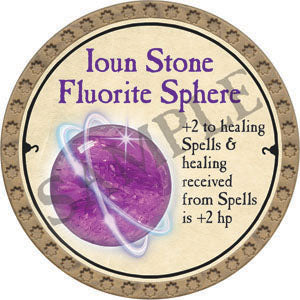 Ioun Stone Fluorite Sphere - 2022 (Gold) - C12