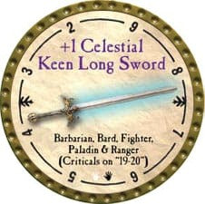 +1 Celestial Keen Long Sword - 2009 (Gold) - UR