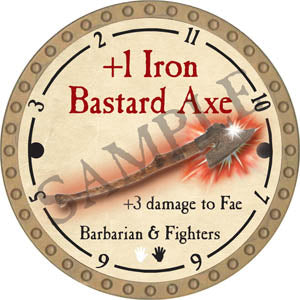 +1 Iron Bastard Axe - 2017 (Gold)