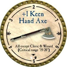 +1 Keen Hand Axe - 2009 (Gold) - C17