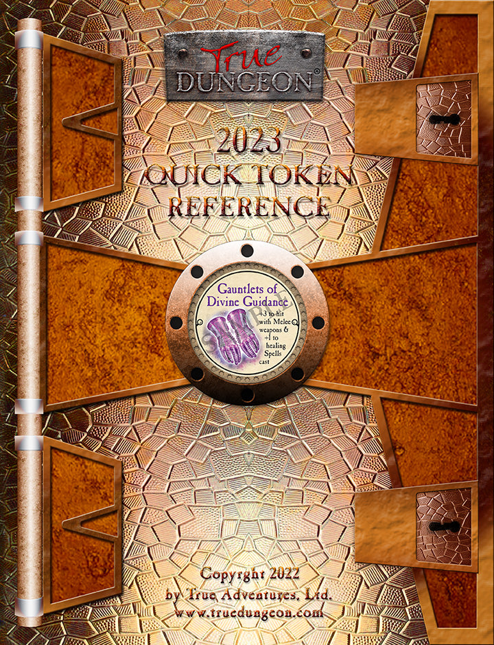 Free Digital Copy - True Dungeon Quick Token Reference 2023