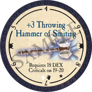 +3 Throwing Hammer of Smiting - 2018 (Blue)