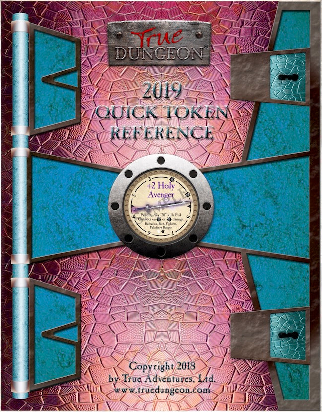 Free Digital Copy - True Dungeon Quick Token Reference 2019