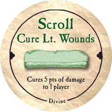 Scroll Cure Lt. Wounds (UC) - 2005a (Wooden) - UC