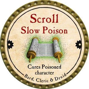 Scroll Slow Poison - 2005b (Wooden) - Misspelled