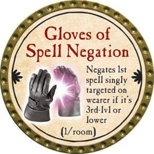 Gloves of Spell Negation - 2015 (Gold)