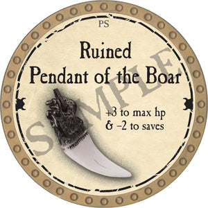 Ruined Pendant of the Boar - 2018 (Gold) - C