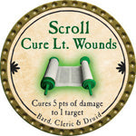 Scroll Cure Lt. Wounds (UC) - 2015 (Gold) - UC