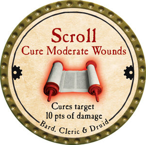 Scroll Cure Moderate Wounds - 2016 (Gold)