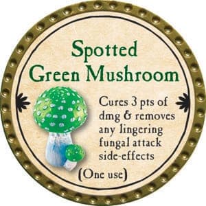 Spotted Green Mushroom - 2015 (Gold) - C26