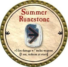 Summer Runestone - 2009 (Gold)