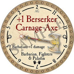 +1 Berserker Carnage Axe - 2023 (Gold) - C37
