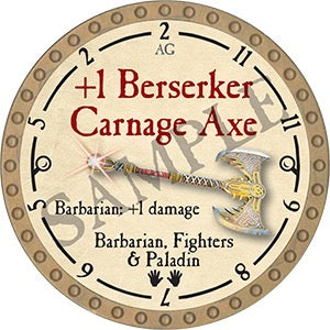 +1 Berserker Carnage Axe - 2023 (Gold) - C37