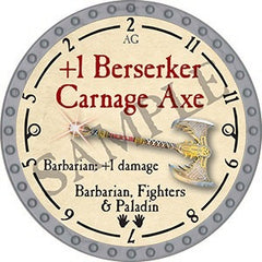 +1 Berserker Carnage Axe - 2023 (Platinum) - C184