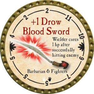 +1 Drow Blood Sword - 2015 (Gold) - C165