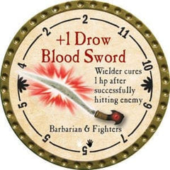 +1 Drow Blood Sword - 2015 (Gold) - C165