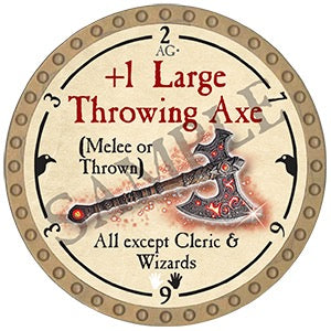 +1 Large Throwing Axe - 2025 (Gold) - C144