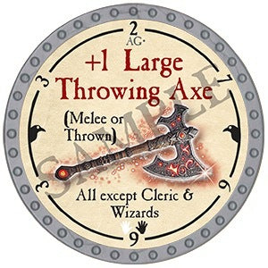 +1 Large Throwing Axe - 2025 (Platinum)