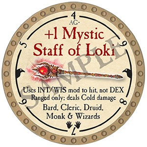 +1 Mystic Staff of Loki - 2025 (Gold) - C208