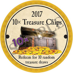 10x Treasure Chips - 2017 (Dark Yellow) - Unusable - C139
