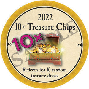 10x Treasure Chips - 2022 (Dark Yellow) - Unusable - C134