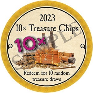 10x Treasure Chips - 2023 (Dark Yellow)