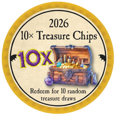 10x Treasure Chips - 2026 (Dark Yellow) - C38