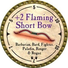 +2 Flaming Short Bow - 2007 (Gold) - C139