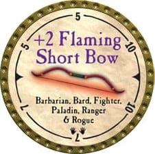 +2 Flaming Short Bow - 2007 (Gold) - C26