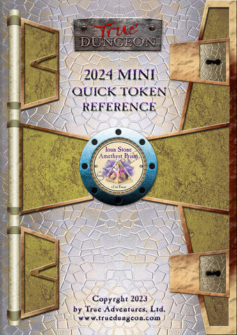 Free Digital Copy - True Dungeon Mini Quick Token Reference 2024