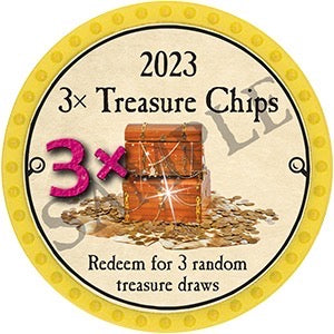 3x Treasure Chips - 2023 (Yellow)