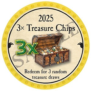3x Treasure Chips - 2025 (Yellow) - C159