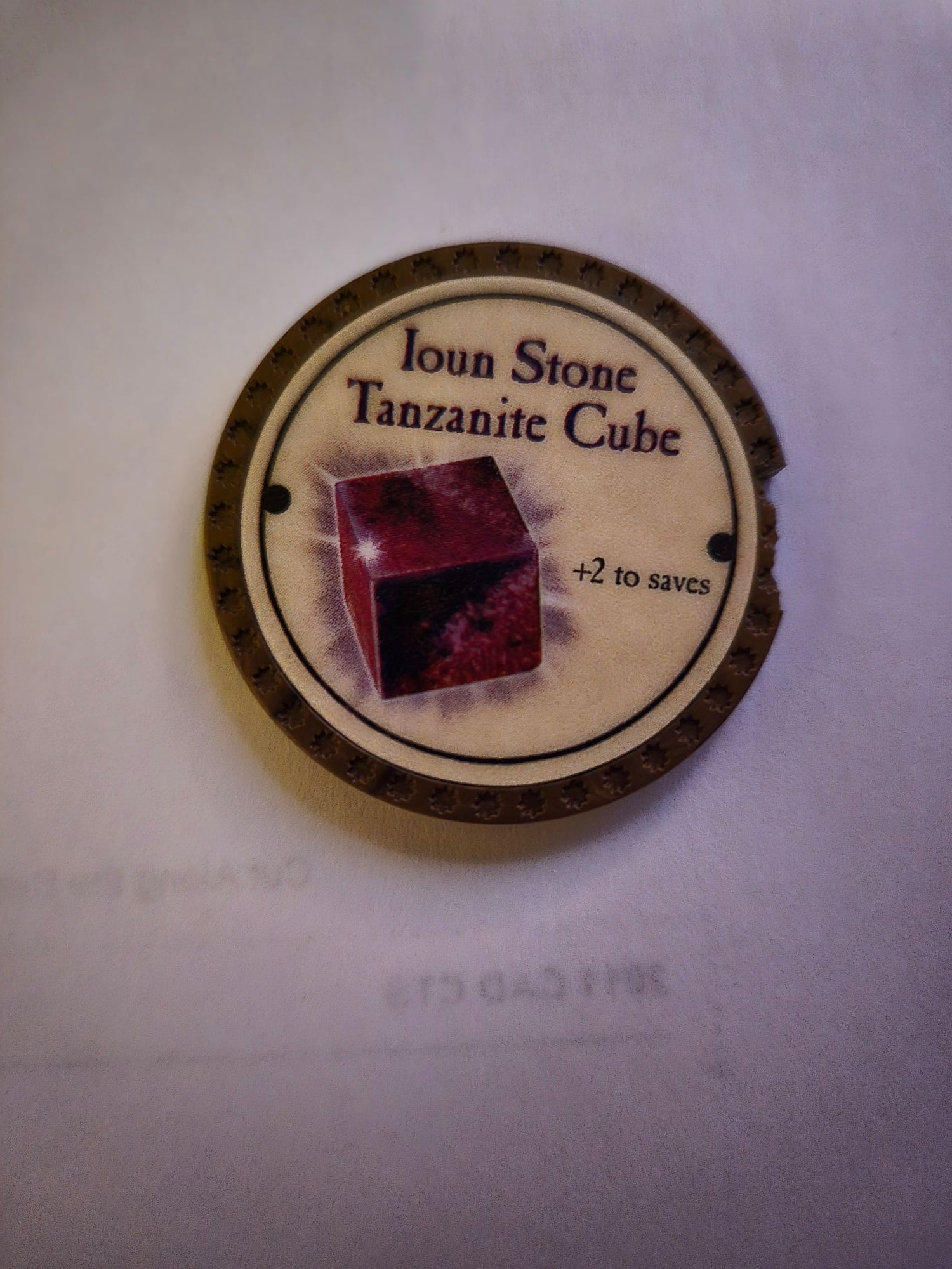 Ioun Stone Tanzanite Cube - 2017 (Gold) - C54 (Chipped)