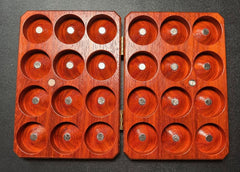Large Clamshell Token Holder - Padauk Wood (24 Tokens) - C51