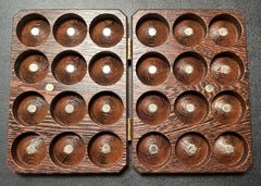 Large Clamshell Token Holder - Wenge Wood (24 Tokens) - C51