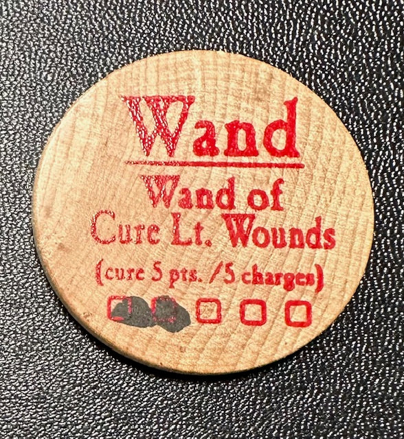 Wand of Cure Lt. Wounds - 2005a (Wooden) - 2 Charges Used - C37