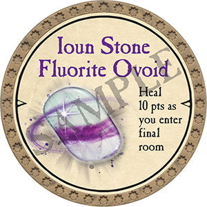 Ioun Stone Fluorite Ovoid - 2021 (Gold) - C12