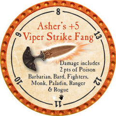 Asher's +5 Viper Strike Fang - 2014 (Orange) - C157