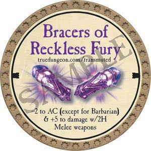 Bracers of Reckless Fury - 2020 (Gold) - C196