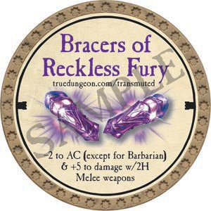 Bracers of Reckless Fury - 2020 (Gold) - C26