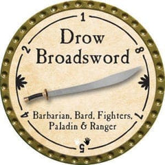 Drow Broadsword - 2015 (Gold) - C176