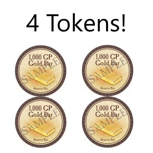 1,000 GP Gold Bar #5 (4 Tokens)