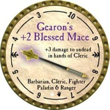 Gearon's +2 Blessed Mace - 2009 (Gold) - C196