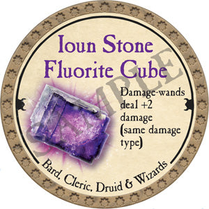 Ioun Stone Fluorite Cube - 2018 (Gold) - C26