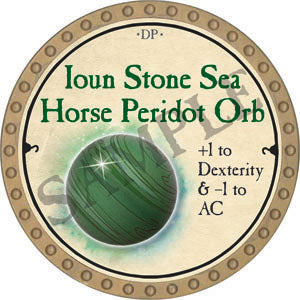Ioun Stone Sea Horse Peridot Orb - 2022 (Gold) - C166