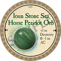 Ioun Stone Sea Horse Peridot Orb - 2022 (Gold) - C166